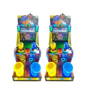 New Indoor Children's Double Water Shooting Machine Seat with Wooden <b>Box</b> Acrylic Coin-operated Entertainment Ages 3+ - Product Image 3