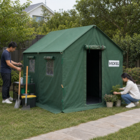 Tente de camping en toile robuste imperméable 2x3m à ouverture rapide automatique, grande tente de safari pour événements extérieurs, galvanisée