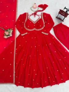 Vestido Kurti Anarkali de Georgette Suave Más Vendido para Mujer, Estilo Moderno de Fusión Tradicional para Festivales y Ceremonias de Boda - Product Image 4