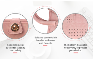 <span class=keywords><strong>Funda</strong></span> de Piel Sintética Rosa Personalizada con Logotipo para Portátil de 14, 15 y <span class=keywords><strong>16</strong></span> <span class=keywords><strong>Pulgadas</strong></span>, Impermeable y Resistente a Golpes, con Asa, Venta al Por Mayor OEM - Product Image 2