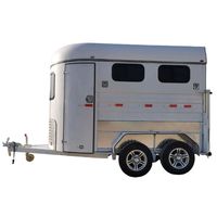 Remorque pour chevaux de 13 pieds, remorque pour 2 chevaux, petite remorque pour chevaux à attacher, remorque pour chevaux à chargement direct.