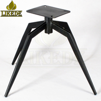 Base pivotante d'araignée inclinée de plaque supérieure biseautée d'inclinaison de fer d'acier noir pour la chaise dinante