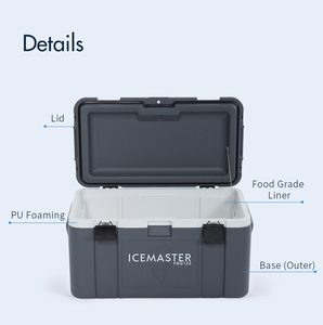IceMaster PRO 50/70/120L โรงงานที่กําหนดเองล่าสุดป้องกันการรั่ว PP handgrip ภายในเย็นฉนวนกันความร้อนพกพาอาหารกล่องเย็นสําหรับรถบรรทุก - Product Image 6