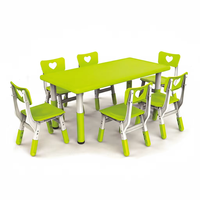 Table d'étude moderne pour enfants, en plastique, hauteur réglable, pour étudiants, mobilier préscolaire durable