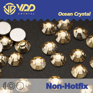 VDD 058 Golden Shadow SS3-SS30 verre strass cristal Non Hotfix Flatback pierres diamant pour bricolage Nail Art accessoires - Product Image 2