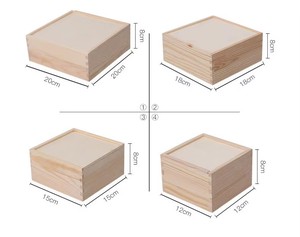 Tùy Chỉnh Vuông Gỗ Thông Lưu Trữ Hộp Với Nắp Trượt Đánh Bóng Kỹ Thuật Cho Kỳ Nghỉ Đồ Trang Sức Trà Linh Tinh Quà Tặng Bao Bì - Product Image 5