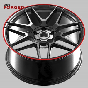 ล้อแม็กซ์อลูมิเนียมสีดำขอบแดง ขนาด 18-20 นิ้ว แบบฟอร์จสั่งทำพิเศษ พร้อม PCD 100 มม. และ ET 40 มม. - Product Image 3