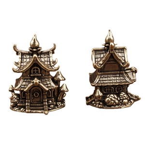 Miniatura de Castillo de Latón para Decoración del Hogar, 2 Piezas, Estilo Tradicional, Adorno para Oficina o Escritorio, Diseño Escénico, Regalo Artesanal - Product Image 5