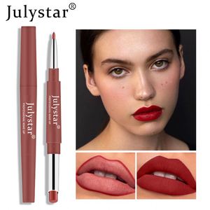 Lápiz Labial <span class=keywords><strong>Mate</strong></span> July Star de 12 Colores, 2 en 1, Delineador de Labios Impermeable, Lápices Labiales Hidratantes de Larga Duración, Maquillaje Profesional - Product Image 4