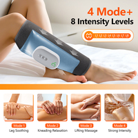 Masseur de jambes 1800 mAh pour la circulation, masseur électrique à compression d'air pour mollets, sans fil, avec contrôle de la minuterie, ceinture de massage enveloppante pour les jambes