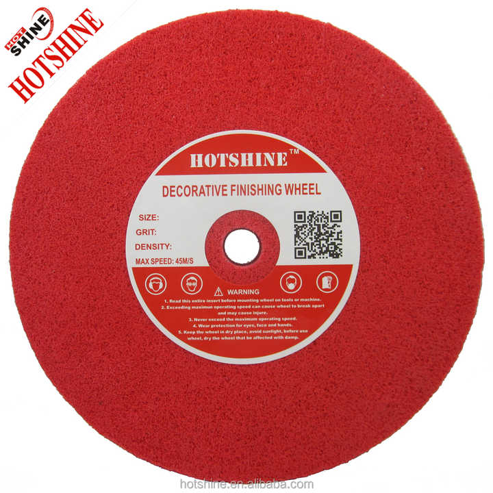 Hotshine Red Color 8x2 7p Metal Surface Grinding Abrasive Polishing