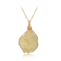Collier pendentif en quartz rose brut naturel, pierres précieuses irrégulières, cristaux de guérison, pierres brutes, enroulées de fil, bijoux