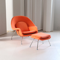 Classique du milieu du siècle pour fauteuil ottoman Womb pour la maison ou le bureau, pour le salon, meubles de détente ou villas