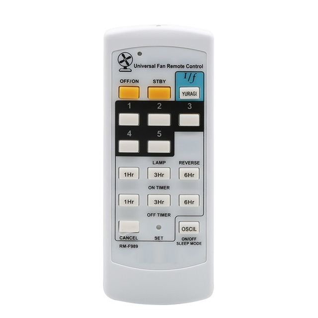 RM-F989 Universal Fan Remote Control for Panasonic Midea Fanco Milux Wing Elmark Kdk Deka Khind Alpha Winter Monteair Pegency