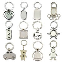 Porte-clés de haute qualité en acier inoxydable, porte-clés vierge pour sublimation, porte-clés vierge avec logo personnalisé
