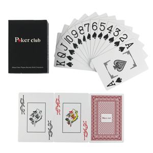 Grosir murah Texas Hold'em permainan plastik kartu Poker 6.3*8.8cm warna biru & merah terbuat dari kertas - Product Image 3