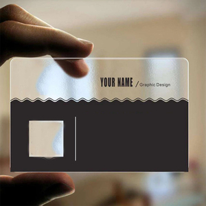 Luxe Custom Transparante Kleine Pvc Visitekaartje Afdrukken Kantoorbenodigdheden Plastic Print Bezoek Waterdichte Ronde Hoeken Kaarten - Product Image 2