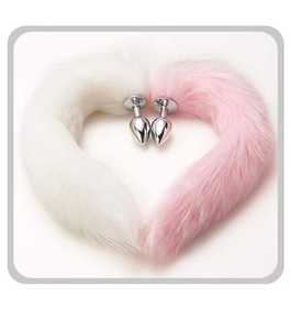 Tapón trasero de piel sintética para cosplay, juguete sexual con orejas de zorro, 40cm, 2022 - Product Image 3