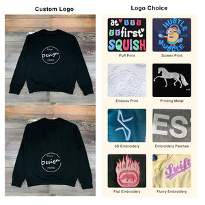 Sudadera DE HOMBRE CON CUELLO acanalado elástico, jersey de invierno liso con estampado de pantalla personalizado, peso pesado, 380 GSM, 100% algodón - Product Image 2