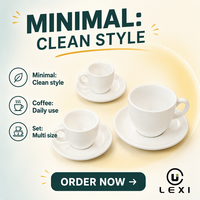 Tasse à café et soucoupe en céramique blanche unie avec logo personnalisé pour cappuccino et expresso