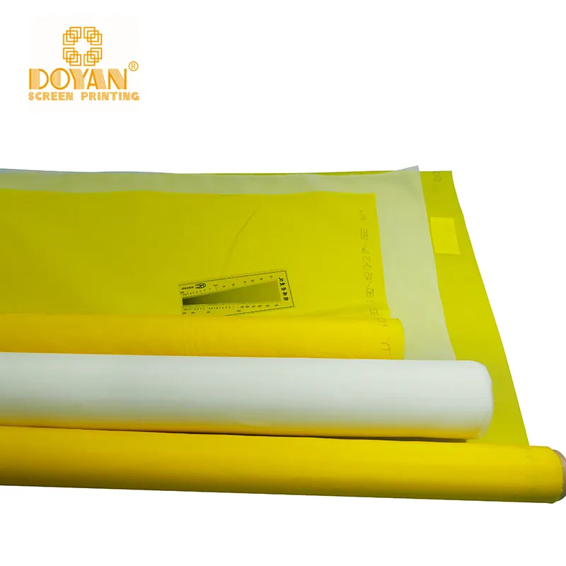 Blanc jaune 80 100 110 120 135 150 160 180 195 200 250 300 maille nylon polyester sérigraphie maille pour sérigraphie