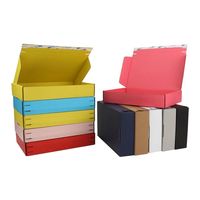 Boîte d'expédition en carton ondulé à bande de déchirement facile, couleurs personnalisées, auto-adhésive, pour e-commerce, emballage d'expédition, boîte à fermeture éclair, boîte avion