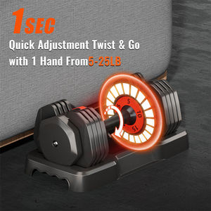 Home Gym Weight Anti-Slip Handle 25LB 55LB Adjustable <b>Dumbbells</b> Set for Exercise Equipment - Product Image 3