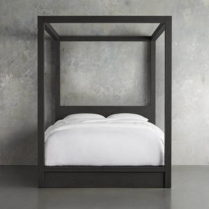 Мебель для спальни в античном стиле, кровать с балдахином, облицовкой из массива дерева грецкого ореха. - Product Image 3