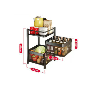 Groothandel Huishoudelijke Vierkante Draagbare Roterende Keukenplank Vrij Van Vloer Multi-Layer Groente Fruit Rek - Product Image 6