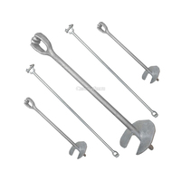 Ancrage à vis pour poteau utilitaire simple, double, triple brin, sans clé