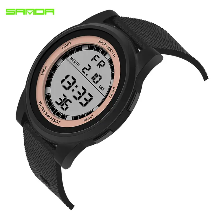 Sanda 365 Super Slim Digital Watch Men Led Electronic Men's Watches Waterproof Sport Military Watch Week Date Alarm Chronograph