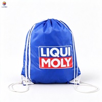 Sac à dos à cordon en polyester imprimé sur mesure, sac de sport à cordon tendance avec logo