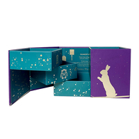 Boîte cadeau haut de gamme personnalisée pour 6 gâteaux de lune, forme irrégulière, double porte, avec logo en feuille d'or pour le Festival de la Mi-Automne