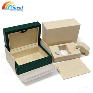 Boîte à montre en laque verte Rlx, boîte à montre de luxe personnalisée, logo personnalisé, boîte à montre en bois, logo de la marque, emballage de la marque - Product Image 1