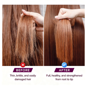 Sérum capillaire à la kératine - Huile capillaire <span class=keywords><strong>anti</strong></span>-frisottis - <span class=keywords><strong>Traitement</strong></span> réparateur - Brillance et protection contre la chaleur pour les cheveux secs et abîmés - Product Image 4