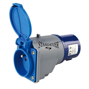 Ổ Cắm IP44 CEE Sang Bộ Chuyển Đổi Phích Cắm Pháp 230V 16A CEE 2P + E Cắm Vào Bộ Điều Hợp Schuko - Product Image 1