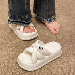 Mules en polaire pour femme, nouvelle collection 2025, printemps-automne-hiver, à semelle épaisse, double couche laine-coton, chaudes pour l'extérieur - Product Image 4