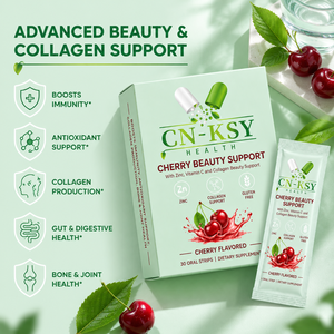 Bandes buccales de soutien beauté à la cerise OEM ODM sous marque privée pour le soutien antioxydant de la vitamine C et l'immunité, bandes buccales à dissolution orale à la cerise - Product Image 4