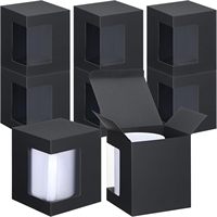 Boîtes noires pour tasses à café, emballages pour tasses à sublimation vierges, boîtes cadeaux transparentes pour tasses à café en céramique