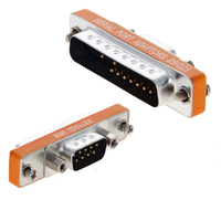 Conector d-sub de fábrica, doble fila DB25 macho, adaptador de 25 pines a 9 pines DB9, MINI adaptador de cable de puerto serie en módem con tornillo M2.6