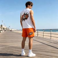Ensemble short et débardeur graphique pour homme, 2 pièces, tenue streetwear d'été, sportif, logo personnalisé, fabricant de vêtements OEM ODM