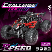 Voiture RC tout-terrain haute vitesse 2,4 GHz 1:18 pour enfants, véhicule télécommandé à quatre roues motrices avec éclairage