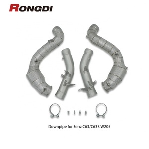 ท่อดาวน์ไปป์สแตนเลส 304 แบบ 300 เซลล์ สำหรับ Mercedes-Benz C63 C63s W205 AMG M177 4.0T แบบพ่นทราย - Product Image 6