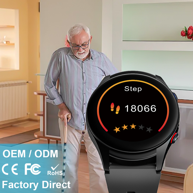 L08P SOS GPRS/BDS 4G SIM Card IP67 Waterproof Sleep Tracker Electric Fence Anti-fall Detection Watch for Elderly SOS Smartwatch