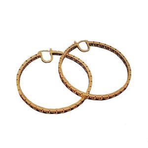 Les célèbres marques Keyon ont un logo en or 18 K, Design de motif Medusa, mode exagéré grand cerceau boucles d'oreilles - Product Image 4