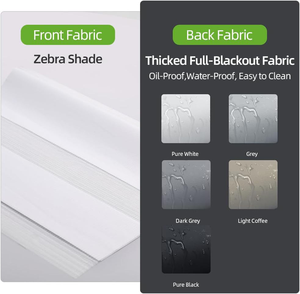 Nouvelles stores zébrés électriques à double couche, occultants intégrés, <span class=keywords><strong>anti</strong></span>-<span class=keywords><strong>UV</strong></span>, filtrants, avec télécommande, en tissu uni de haute qualité <span class=keywords><strong>pour</strong></span> fenêtres - Product Image 2