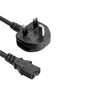 Schlussverkauf britischer Steckplug-Sicherung 3 Stäcke Ac C15 Uk Iec 60320 Verbinder Pc Laptop Stromversorgungskabel