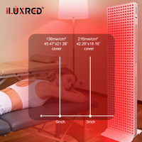 Panneau de luminothérapie ILUXRED X3000 600 LED à 5 longueurs d'onde, panneau infrarouge pour le corps entier, 660 nm 850 nm, appareil de luminothérapie rouge