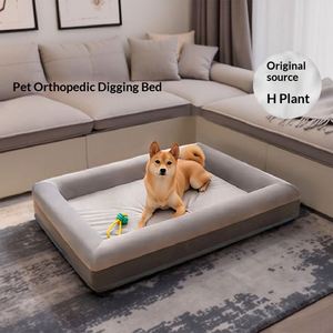 Simple Solid Fashion All-Season Rectangle Cloth Pet <b>Bed</b> for Cats <b>Dogs</b> Soft Skin-Friendly Fabric Sponge Lining Removable Washable - Product Image 4