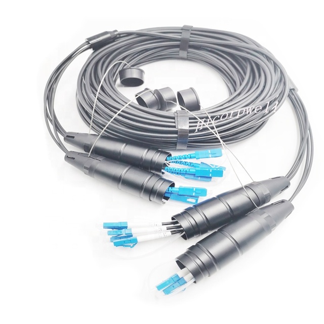 Outdoor Extension Reel Cable Retractable Fiber Cable 100M 200M 300M Portable Armored Fiber Optic Patch Cord Extension Reel Cable